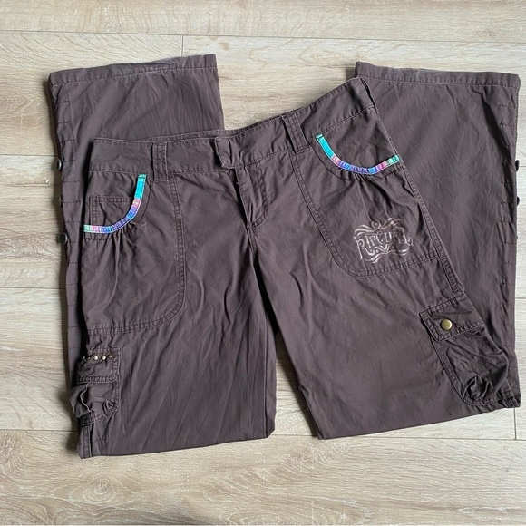 Y2K Rip Curl cargo pants wide leg boho style - Picture 1 of 15